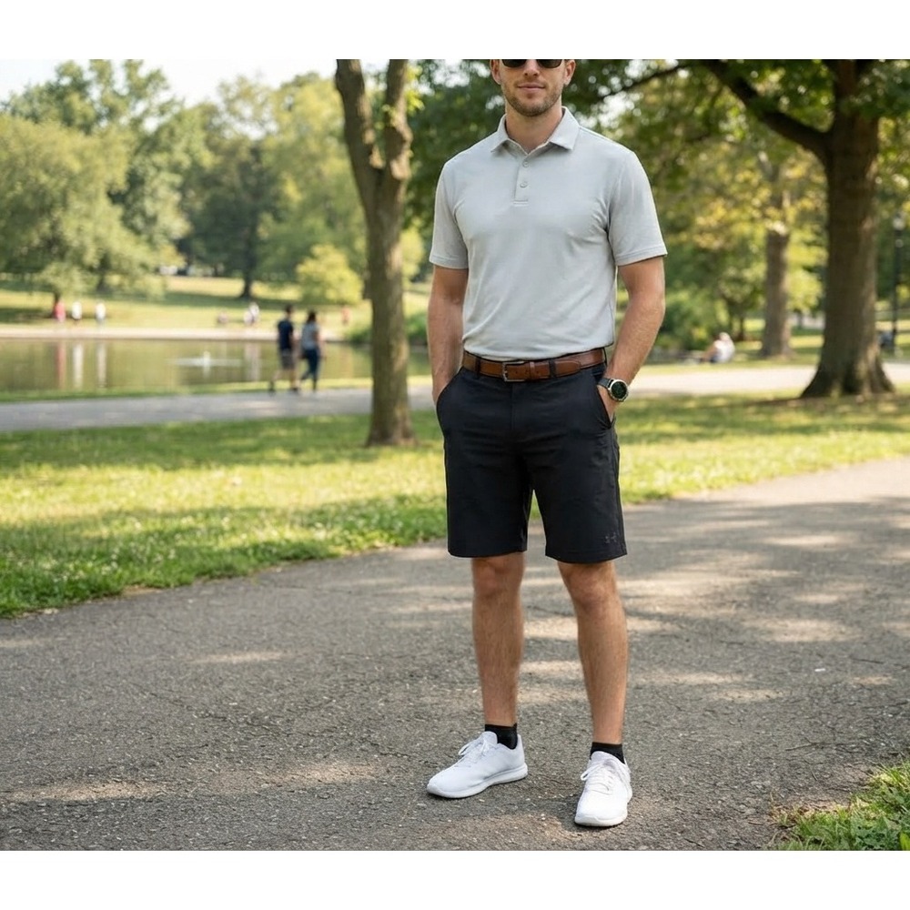 Under Armour Mens HeatGear Golf Shorts Black Loose Fit Size 30 Performance